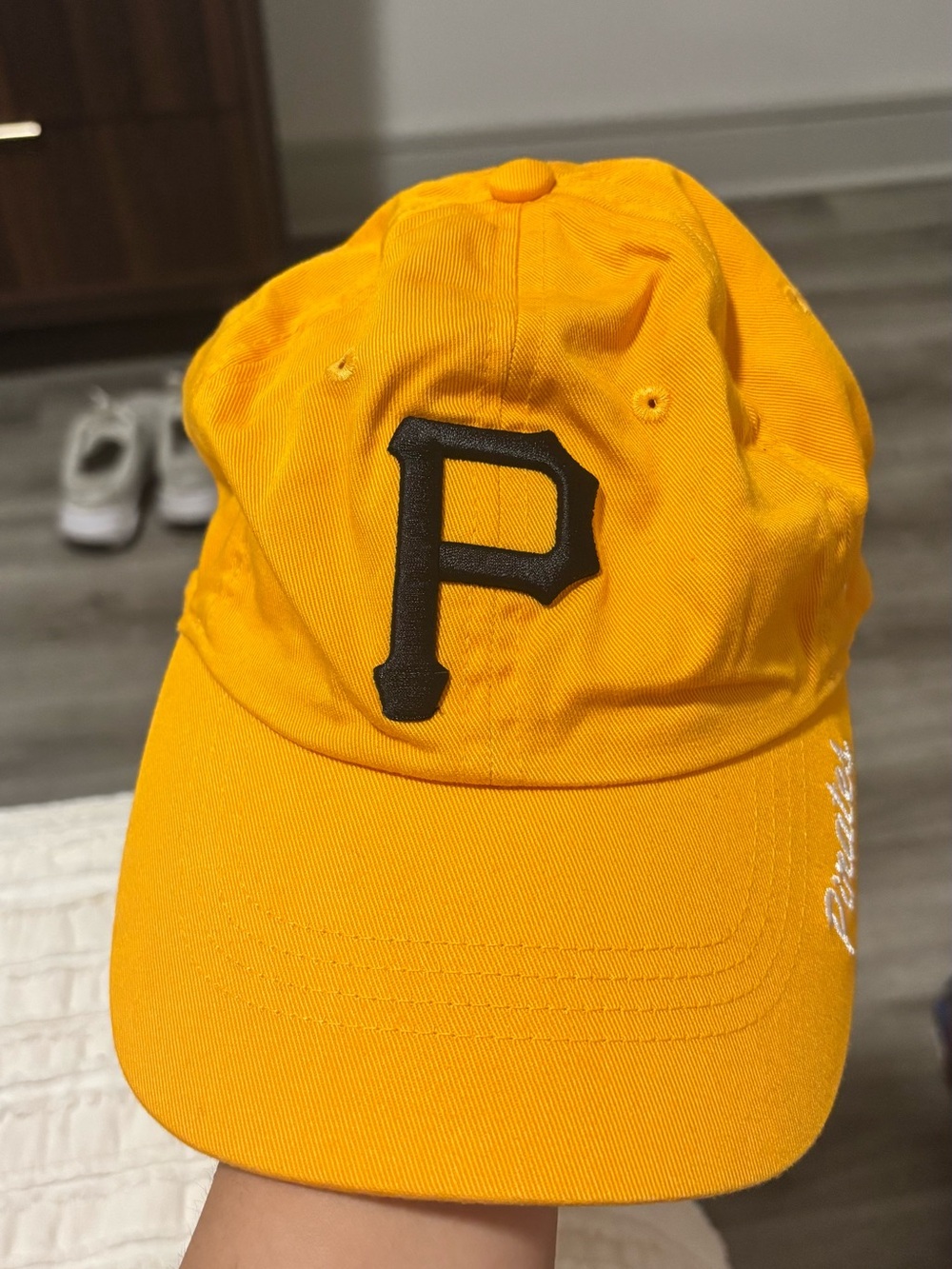 Fanatics Yellow Baseball Cap with Black 'P' Patch